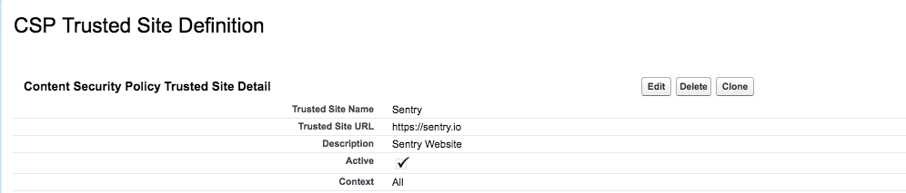 Sentry for Lightning Components in Salesforce